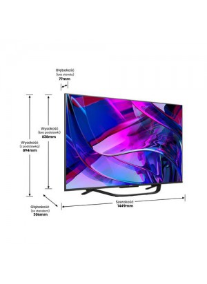 opinie i recenzjeTelewizor HISENSE 65U7KQ 65" MINILED 4K 144 Hz VIDAA Dolby Atmos Dolby Vision HDMI 2.1